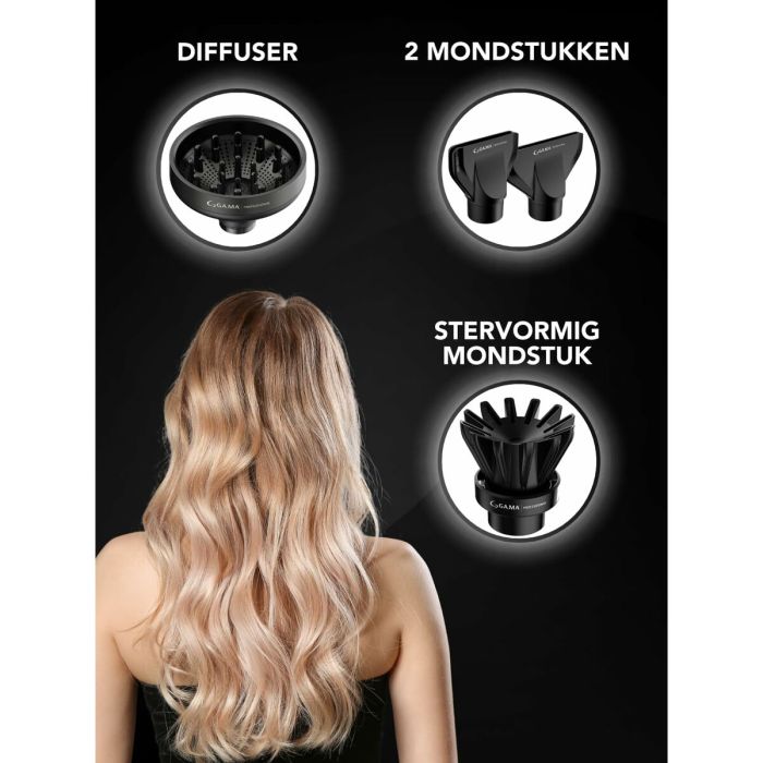 Sèche-cheveux Gama Professional PH6080BK Noir 1600 W