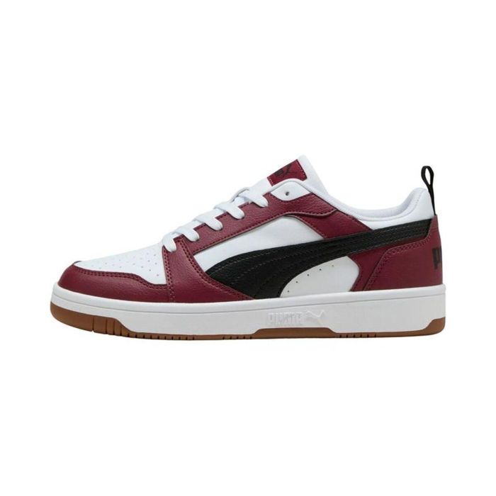 Chaussures casual homme Puma Rebound V6 Low Blanc Bordeaux L