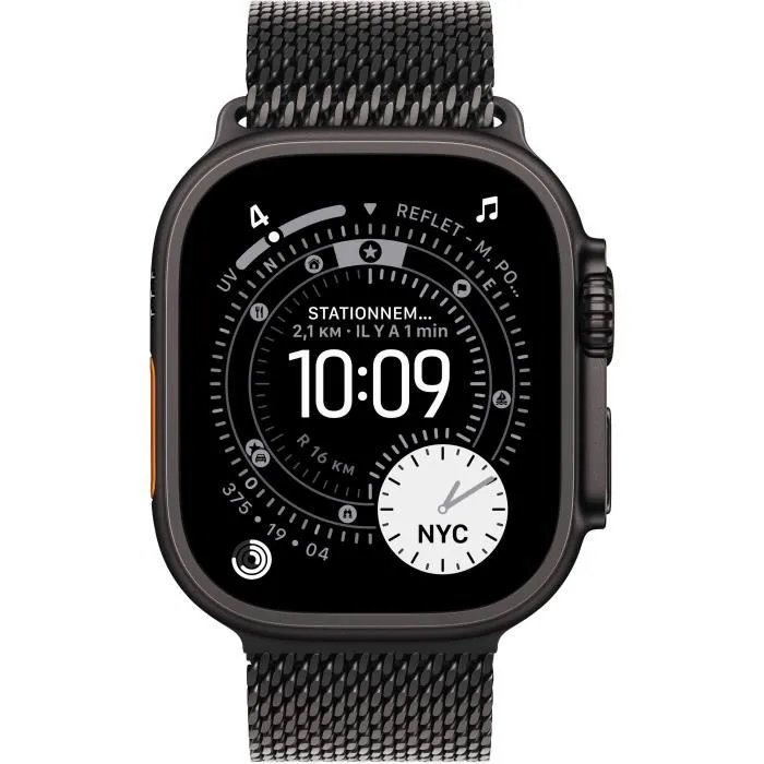 Apple Watch Ultra 3 GPS + Cellular 49 mm Boîtier Titane Noir Correa Milanese Loop Titane Noir 1 Apple Watch Ultra 3 GPS + Cellular 49 mm Boîtier Titane Noir Correa Milanese Loop Titane Noir 1