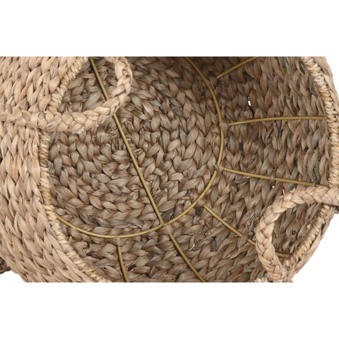 Panier décoratif Home ESPRIT Naturel Jacinthe d'eau Herbier marin (2 Pièces) 1