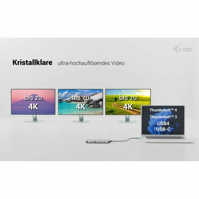 Hub USB i-Tec C31NANOTRIPLEDOCKPD Gris 4 Hub USB i-Tec C31NANOTRIPLEDOCKPD Gris 4