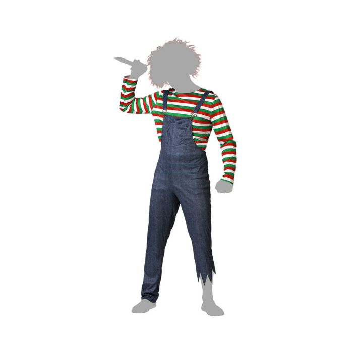 Déguisement Homme Adulte Déguisement Effrayant de Poupée avec Combinaison, Multicolore, Taille XS-S, pour Halloween et Soirées à Thème
