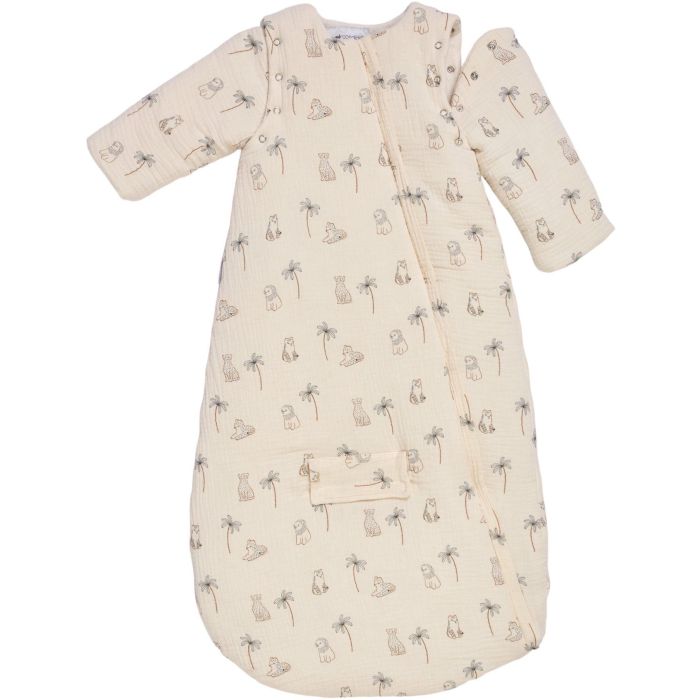 Douillette nomade - CANDIDE - 90 cm - 9/24 mois - Manches amovibles - Blanc imprimé lange tigre 2 Douillette nomade - CANDIDE - 90 cm - 9/24 mois - Manches amovibles - Blanc imprimé lange tigre 2