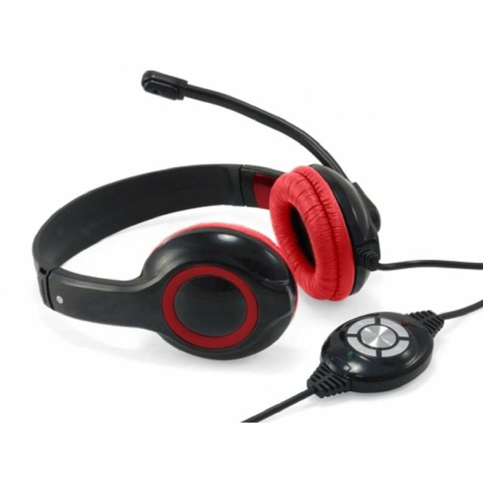 Casques avec Microphone Conceptronic CCHATSTARU2R Noir Rouge 2 m 11 Casques avec Microphone Conceptronic CCHATSTARU2R Noir Rouge 2 m 11