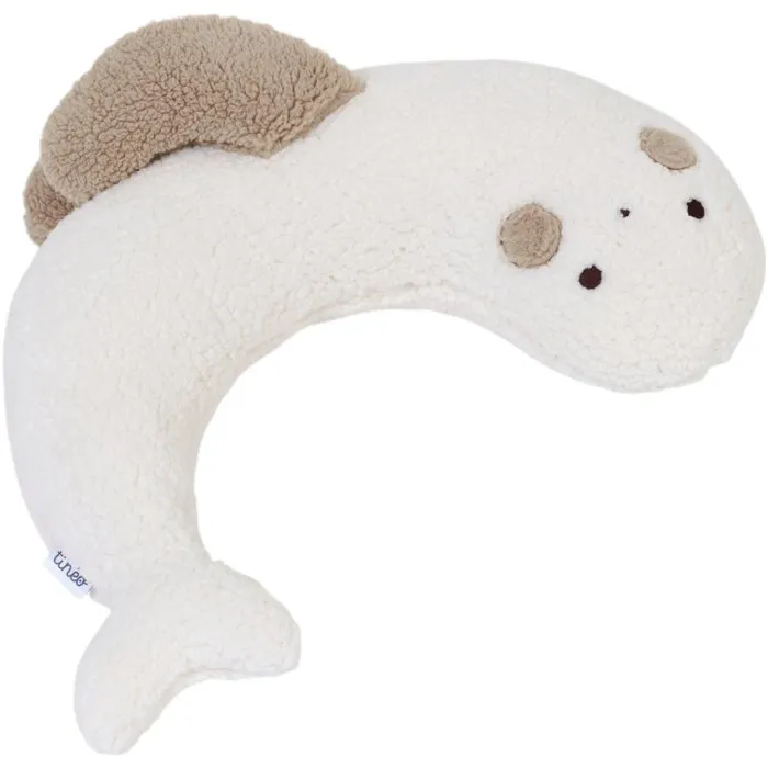 Tineo - Coussin de maternité 3 en 1 SHERPA en forme de phoque, pour allaitement et peluche, matière ultra douce
