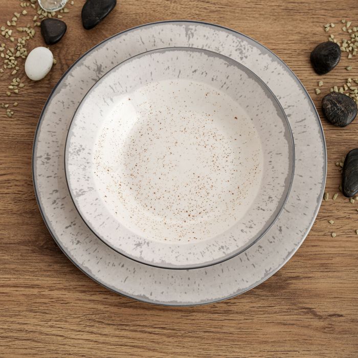 Assiettes Quid Faro Blanc Céramique 18 Pièces 3 Assiettes Quid Faro Blanc Céramique 18 Pièces 3