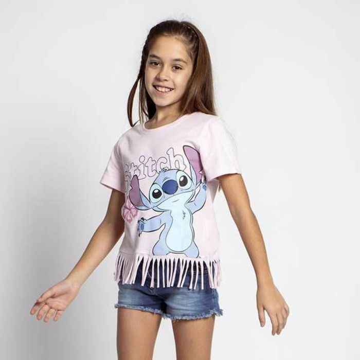T shirt à manches courtes Enfant Stitch Bleu Rose 2 T shirt à manches courtes Enfant Stitch Bleu Rose 2