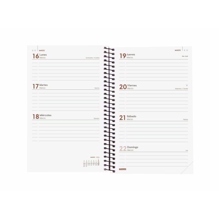 Agenda Finocam OPAQUE Noir 11,7 x 18,1 cm 2026 3