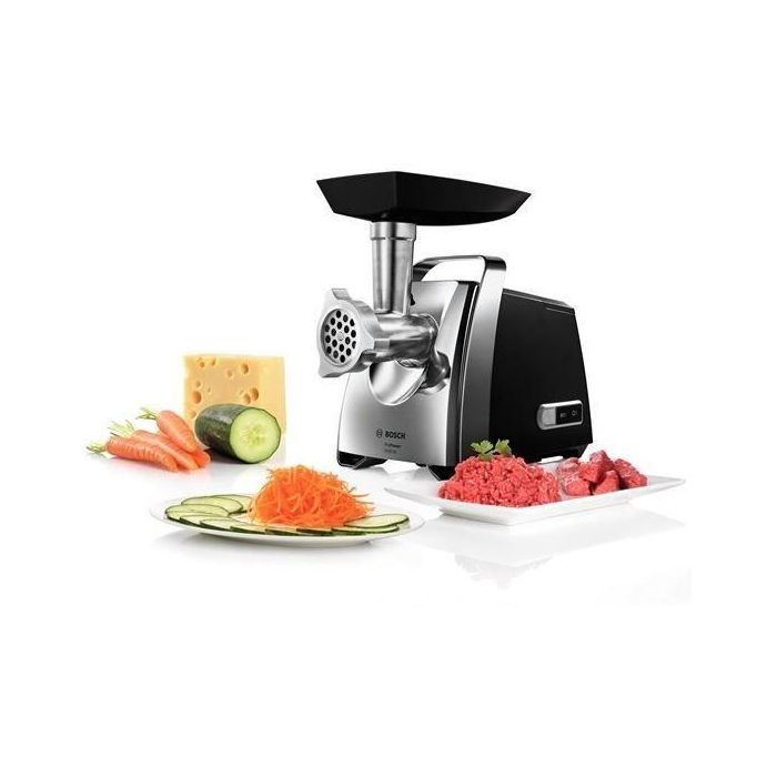 Bosch MFW67440 Hachoir à Viande 700W Noir avec Pieds Antidérapants, Acier Inoxydable, Bouchon à Saucisse et Plateau de Rangement Bosch MFW67440 Hachoir à Viande 700W Noir avec Pieds Antidérapants, Acier Inoxydable, Bouchon à Saucisse et Plateau de Rangement