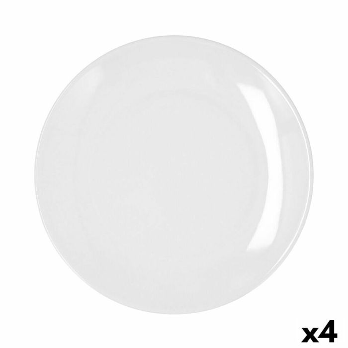 Assiette plate Bidasoa Glacial Coupe Céramique Blanc (27 cm) (Pack 4x) 1