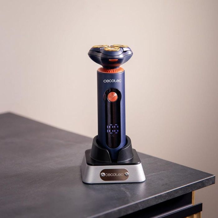 Rasoir électrique Cecotec PrecisionCare Aluminium Pro bleu titane LCD 80min IPX6 base 5