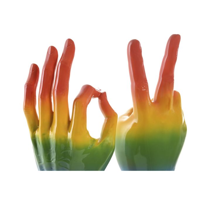 Figurine Décorative Home ESPRIT Multicouleur Main 16 x 10 x 36 cm (2 Unités) 2 Figurine Décorative Home ESPRIT Multicouleur Main 16 x 10 x 36 cm (2 Unités) 2