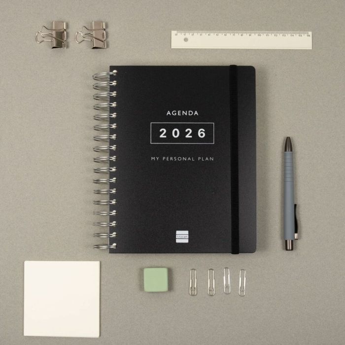Agenda Finocam Noir quarto 15,5 x 21,7 cm 1