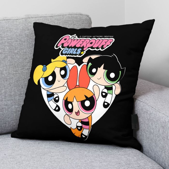 Housse de coussin Powerpuff Girls Powerpuff B Noir Multicouleur 45 x 45 cm 1 Housse de coussin Powerpuff Girls Powerpuff B Noir Multicouleur 45 x 45 cm 1
