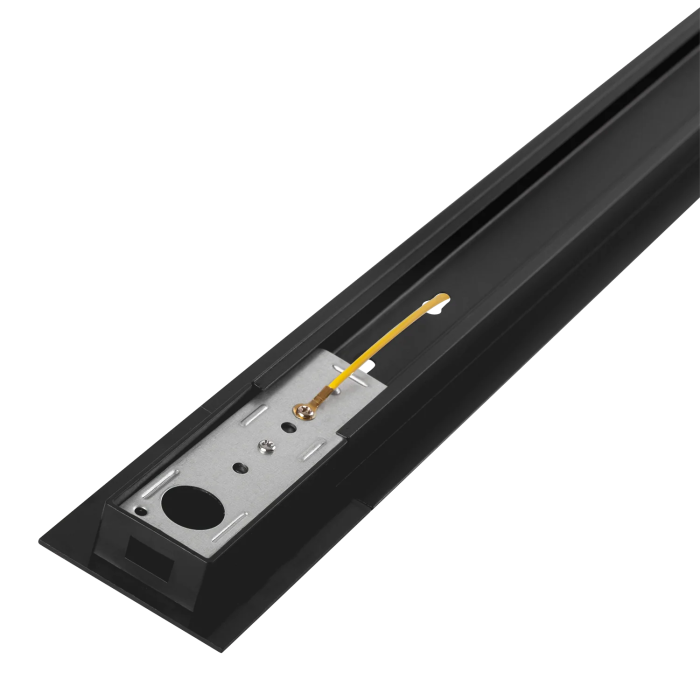 HO - Rail Monofasique LED 2M Noir Encastrable HO-218000CARRIL-N-2M-EM 1