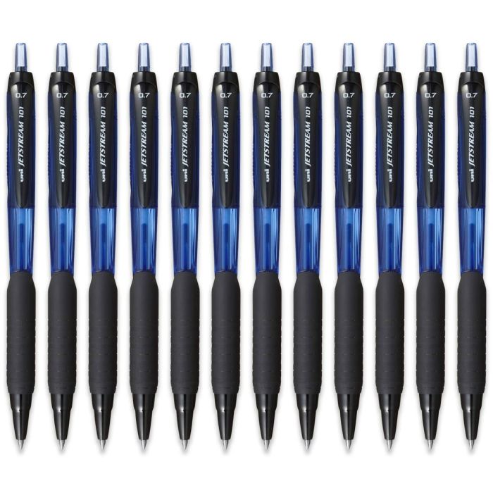 stylo à encre liquide Uni-Ball Jetstream SXN-101-07 Bleu 0,7 mm (12 Unités) 1