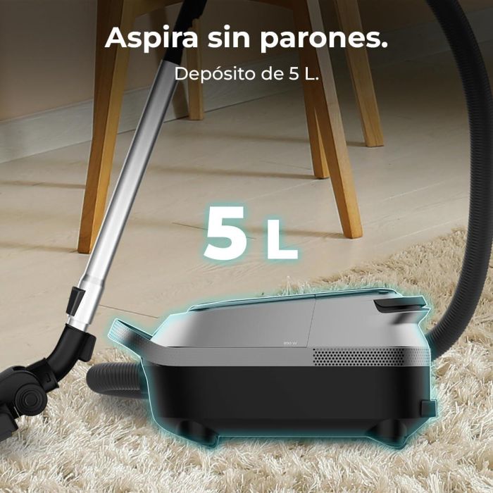 Aspirateur Cecotec Powerbag 5000 ProStyle 800 W Gris 6 Aspirateur Cecotec Powerbag 5000 ProStyle 800 W Gris 6