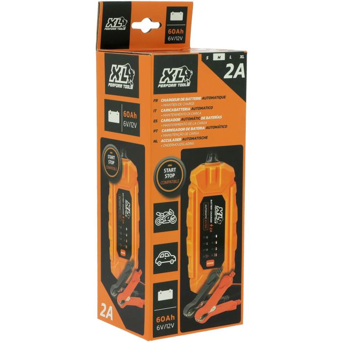 Xl Perform Tools XLPT Chargeur de Batterie 12V/6V 2A 35W IP65 avec Câble 3m - Charge Intelligente, Protection Inversion Polarité et Court-Circuit pour AGM, GEL, Lithium Xl Perform Tools XLPT Chargeur de Batterie 12V/6V 2A 35W IP65 avec Câble 3m - Charge Intelligente, Protection Inversion Polarité et Court-Circuit pour AGM, GEL, Lithium