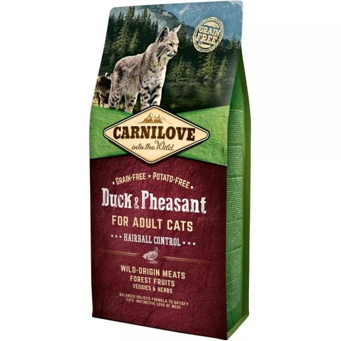 Nourriture Carnilove Duck & Pheasant Hairball Control Canard 6 Kg