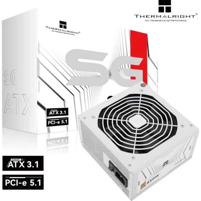 Thermalright SG850-W Alimentation Modulaire 850W 80+ Gold Blanc 0