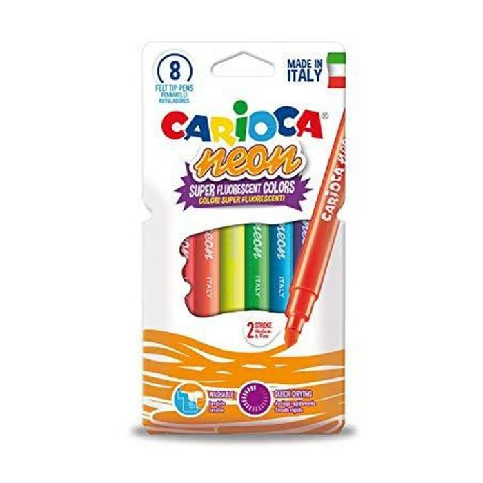 Ensemble de Marqueurs Fluorescents Carioca Neon Multicouleur (24 Unités) 1