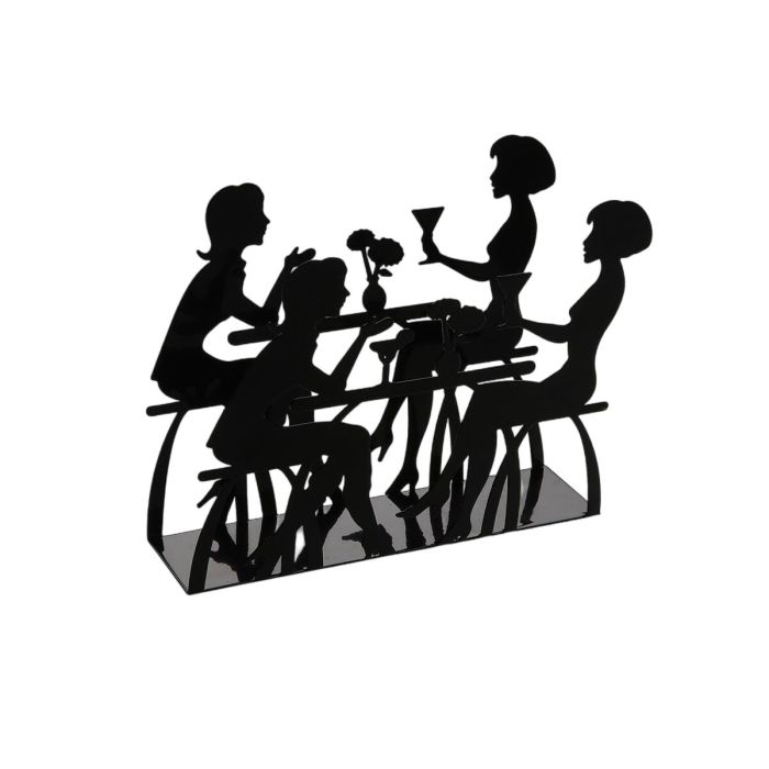 Porte-serviettes Versa Métal Céramique Acier Fer 4,5 x 12 x 16 cm 1