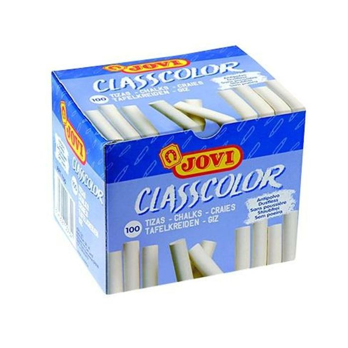 Craies Jovi CLASSCOLOR Blanc 80 mm Ø 9 mm 100 Pièces (6 Unités) 1 Craies Jovi CLASSCOLOR Blanc 80 mm Ø 9 mm 100 Pièces (6 Unités) 1