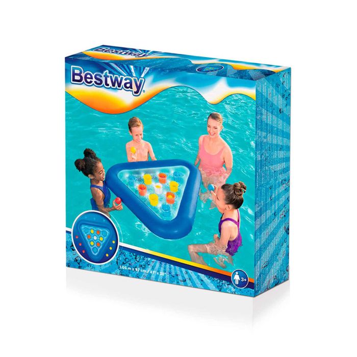 Bestway Jeu Flottant Triangle Gonflable avec Balles 105x97 cm +3 Ans Piscine 52560 2 Bestway Jeu Flottant Triangle Gonflable avec Balles 105x97 cm +3 Ans Piscine 52560 2