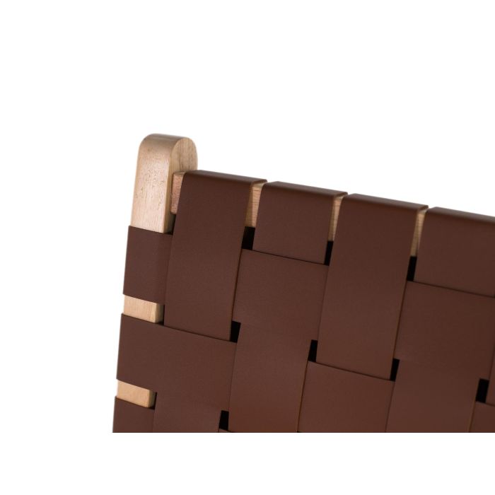 GINER Y COLOMER - 2 Chaises en Bois de Caoutchouc Naturel et Marron avec Assise en P.U. Tressé - Design Contemporain - H86 x L50 x P57cm - 12 kg 4