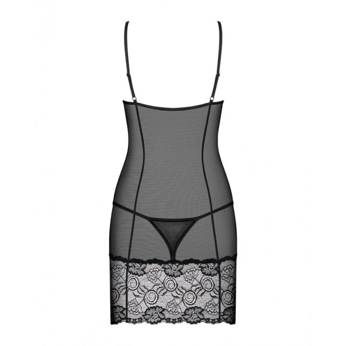 Chemise & String Alluria (L/XL) Obsessive Alluria Noir 1