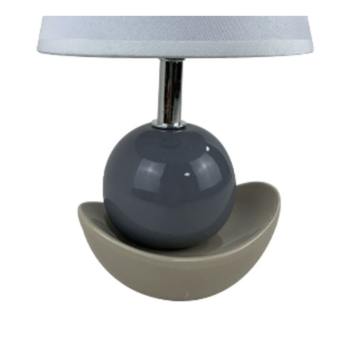 Lampe de bureau Versa Noela Gris Céramique 15 x 25 x 12 cm 1