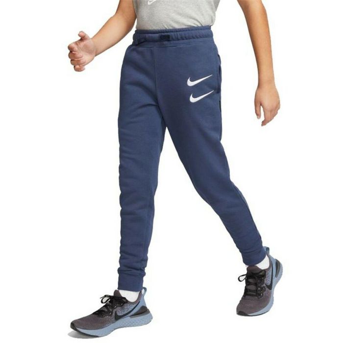 Pantalons de Survêtement pour Enfants Nike Swoosh Bleu foncé 7 Pantalons de Survêtement pour Enfants Nike Swoosh Bleu foncé 7