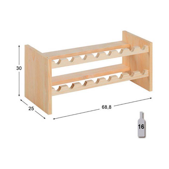 Range Bouteilles Astigarraga Merlot Marron Pin (68,8 x 25 x 30 cm) 2