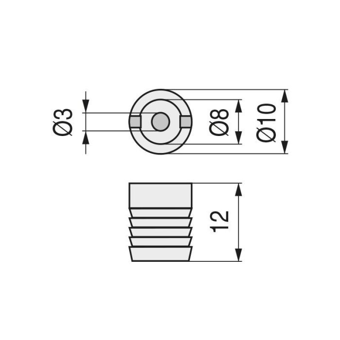 Taco Nylon Para Montaje Bisagra Puma. Herrajes Alk 2