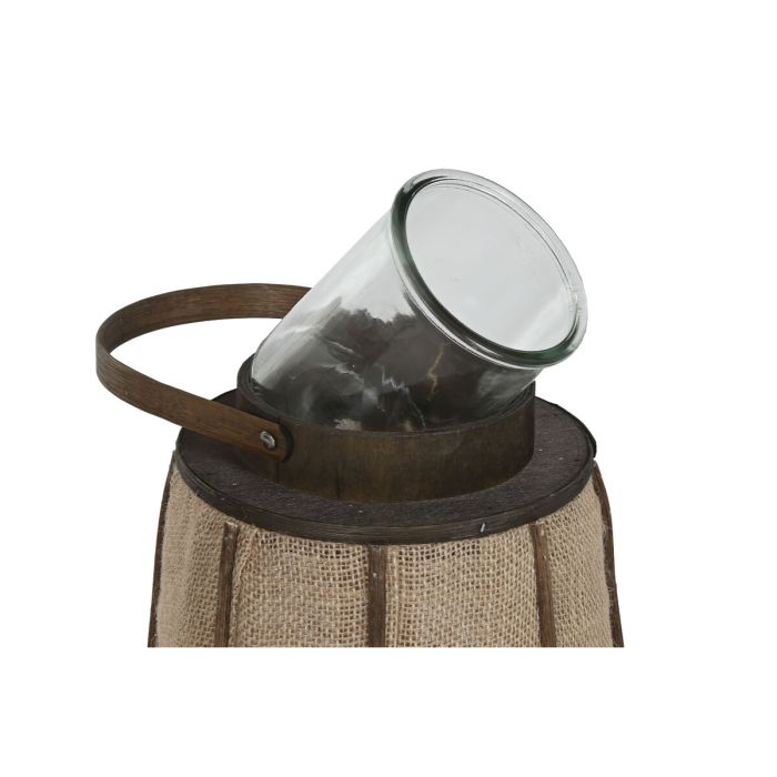 Bougeoir Home ESPRIT Naturel Jute Bambou 33,5 x 33,5 x 66 cm 1