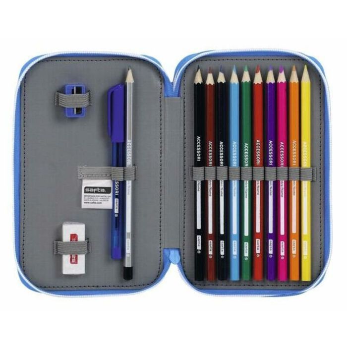 Plumier double RCD Espanyol Bleu Blanc 12,5 x 19,5 x 4 cm 3