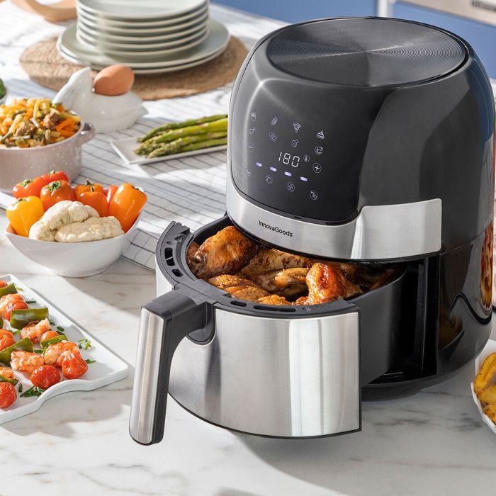 Friteuse à Air InnovaGoods Fryinn 3500 Noir 1400 W 3,5 L Acier inoxydable 0 Friteuse à Air InnovaGoods Fryinn 3500 Noir 1400 W 3,5 L Acier inoxydable 0