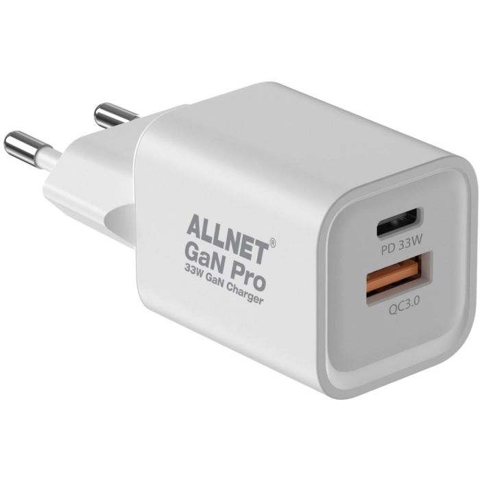 Z ALLNET Ersatznetzteil QC USB-C PD GaN Netzteil Power Supply45Watt 1x USB Typ-A QC 1x USB Typ-C**EU PLUG** 1