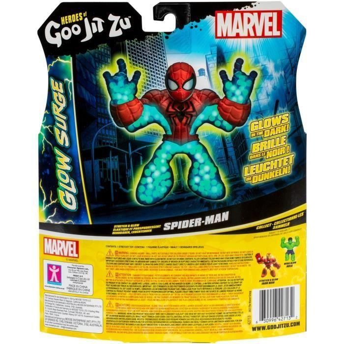 Spiderman Glow Surge 11cm - HERoeS OF GOO JIT ZU - MARVEL - Figurine lumineuse et extensible 1