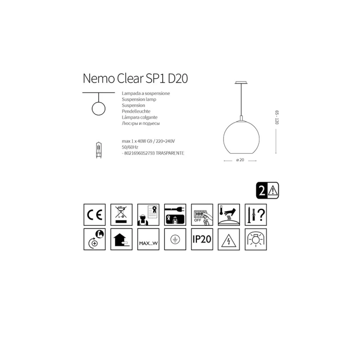 Lampe suspendue Nemo I-L-52793 1