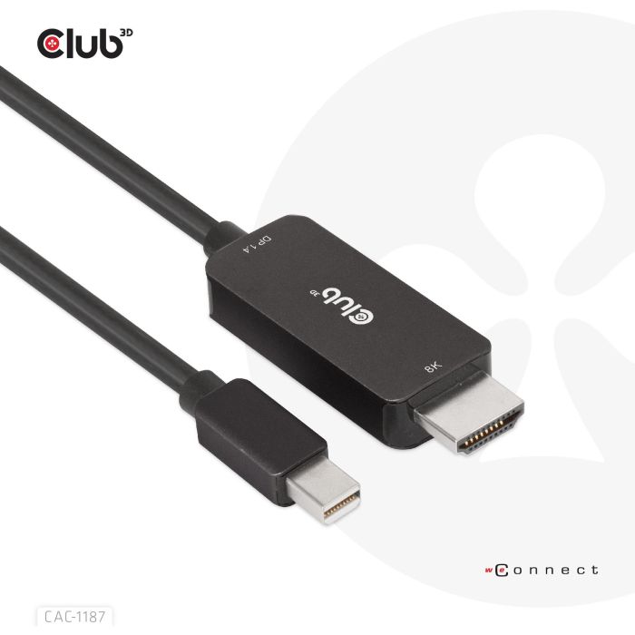 Club3D Kabel MiniDP 1.4 > HDMI 1.8m 8K60Hz St/St retail 5
