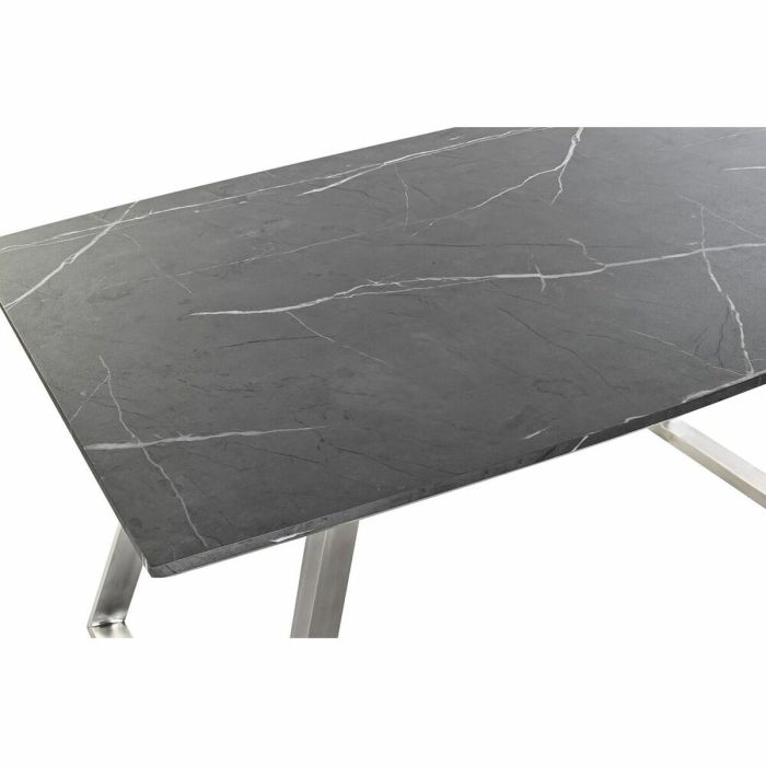 Table de Salle à Manger DKD Home Decor Noir Acier Bois MDF 160 x 90 x 76 cm 5