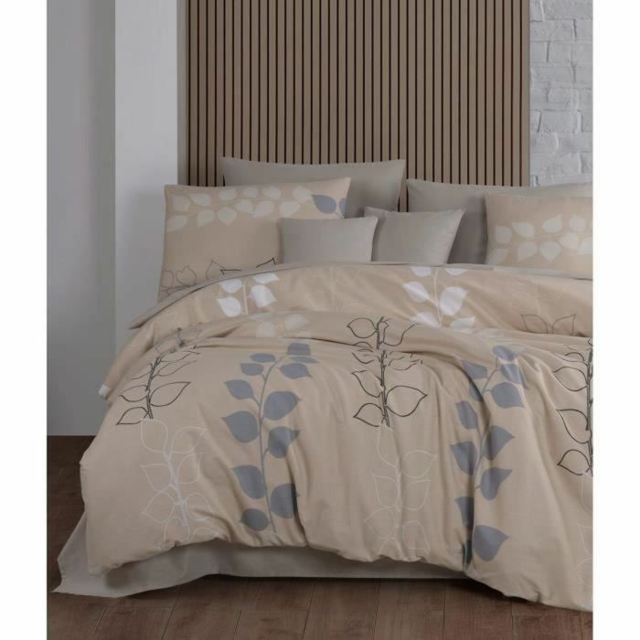 Parure de couette Beige Lit king size 3 Pièces 2