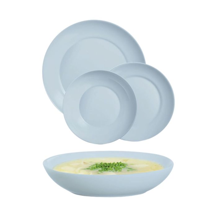 Assiettes Luminarc Apy Paradise Azul Bleu verre 18 Pièces 0 Assiettes Luminarc Apy Paradise Azul Bleu verre 18 Pièces 0