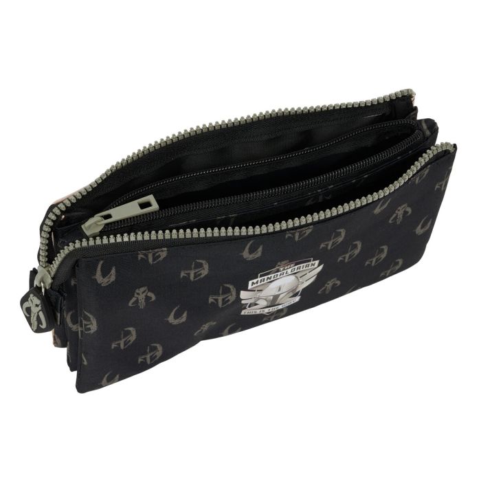 Trousse Fourre-Tout Double The Mandalorian This is the way Noir 22 x 12 x 3 cm 1