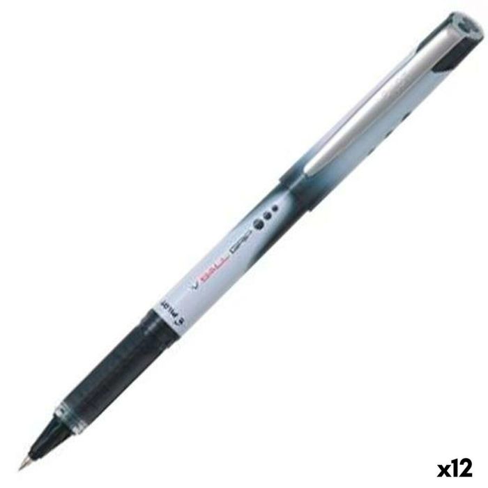 stylo à encre liquide Pilot V-BALL 7 GRIP Noir 0,7 mm (12 Unités)