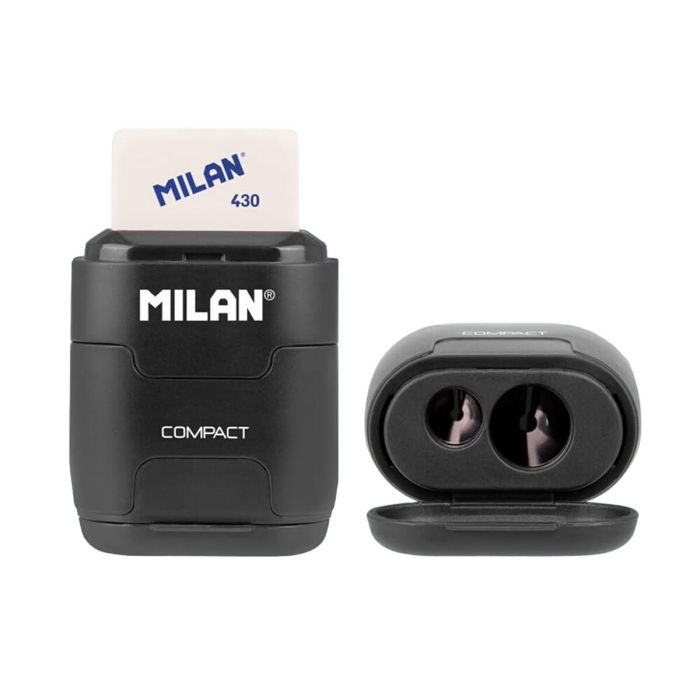 Taille-crayon Milan compactserie especial shadow Noir Caoutchouc