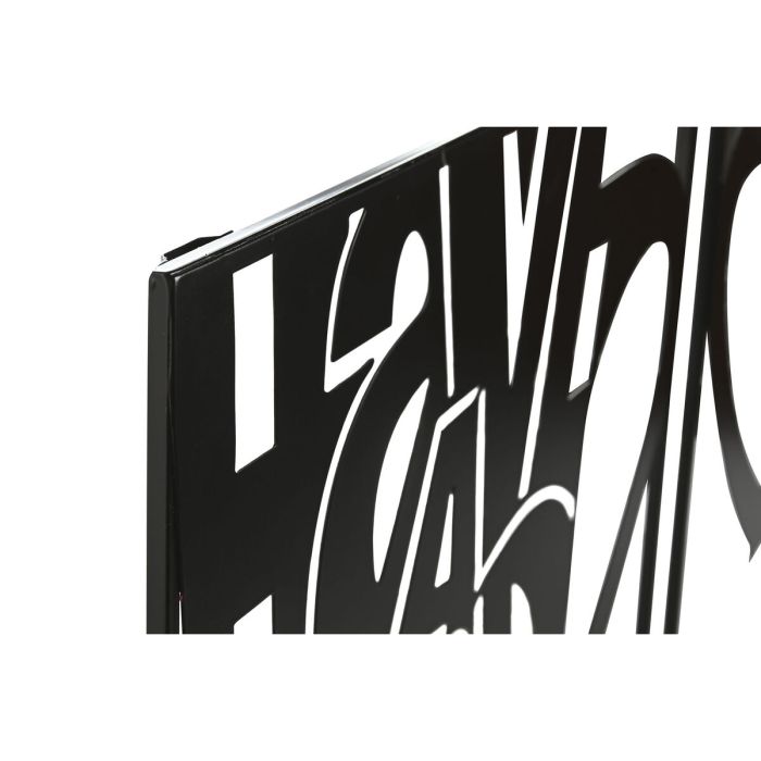 Décoration murale Home ESPRIT Noir Vintage Tasse 44,5 x 1 x 44,5 cm (2 Unités) 2