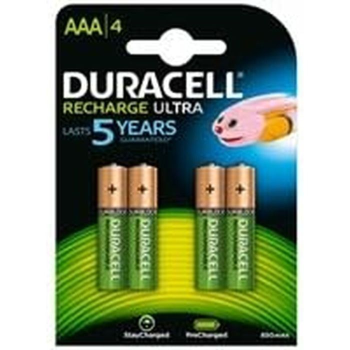 Piles Rechargeables DURACELL DURDLLR03P4B 1,5 V (4 Unités) 0 Piles Rechargeables DURACELL DURDLLR03P4B 1,5 V (4 Unités) 0