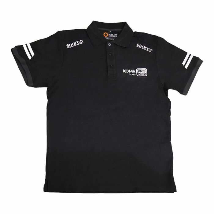 Polo à manches courtes homme Sparco Noir S 8 Polo à manches courtes homme Sparco Noir S 8